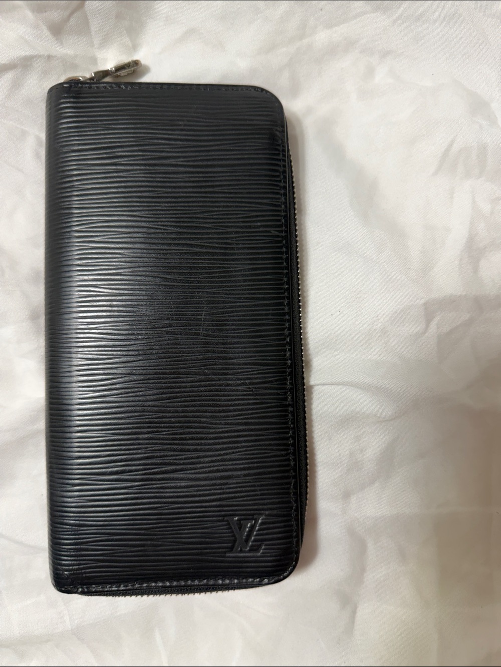 Louis Vuitton Black Epi Leather Zip Around Wallet